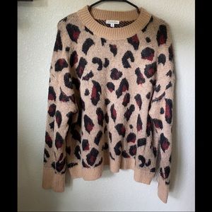 Ophelia Roe - Fuzzy Cheetah Sweater